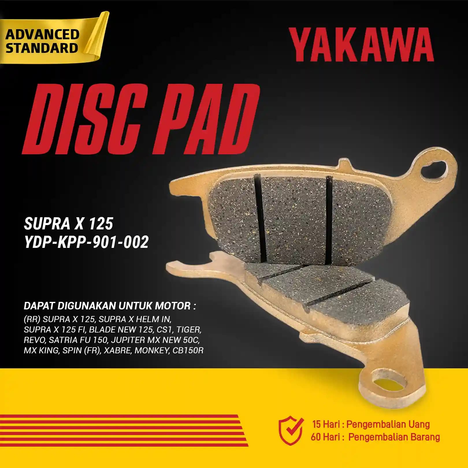 Disc Pad (Rear) Supra X 125