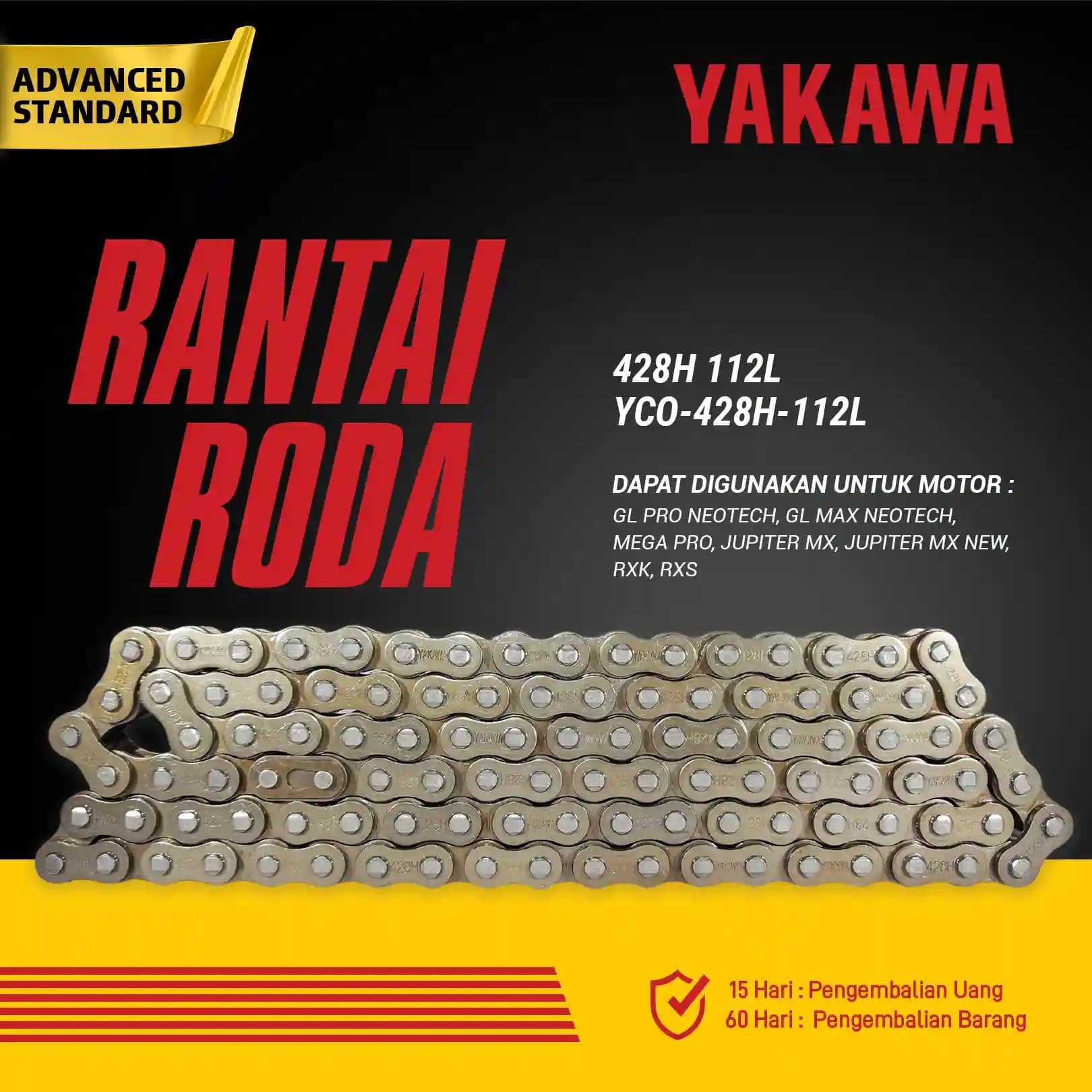 Rantai Roda 428H-112L