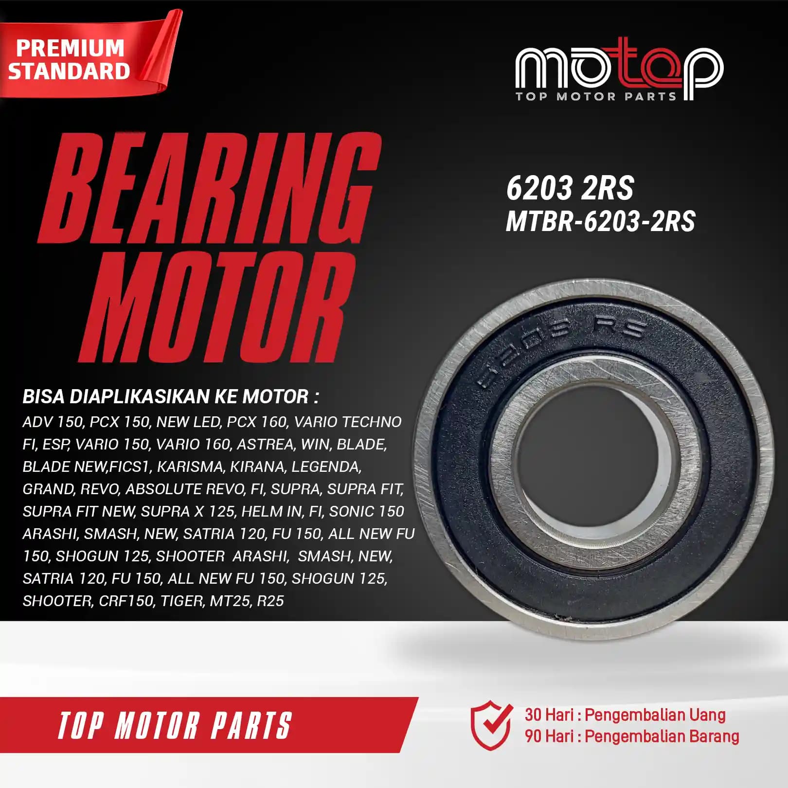 Bearing MTBR-6203-2RS