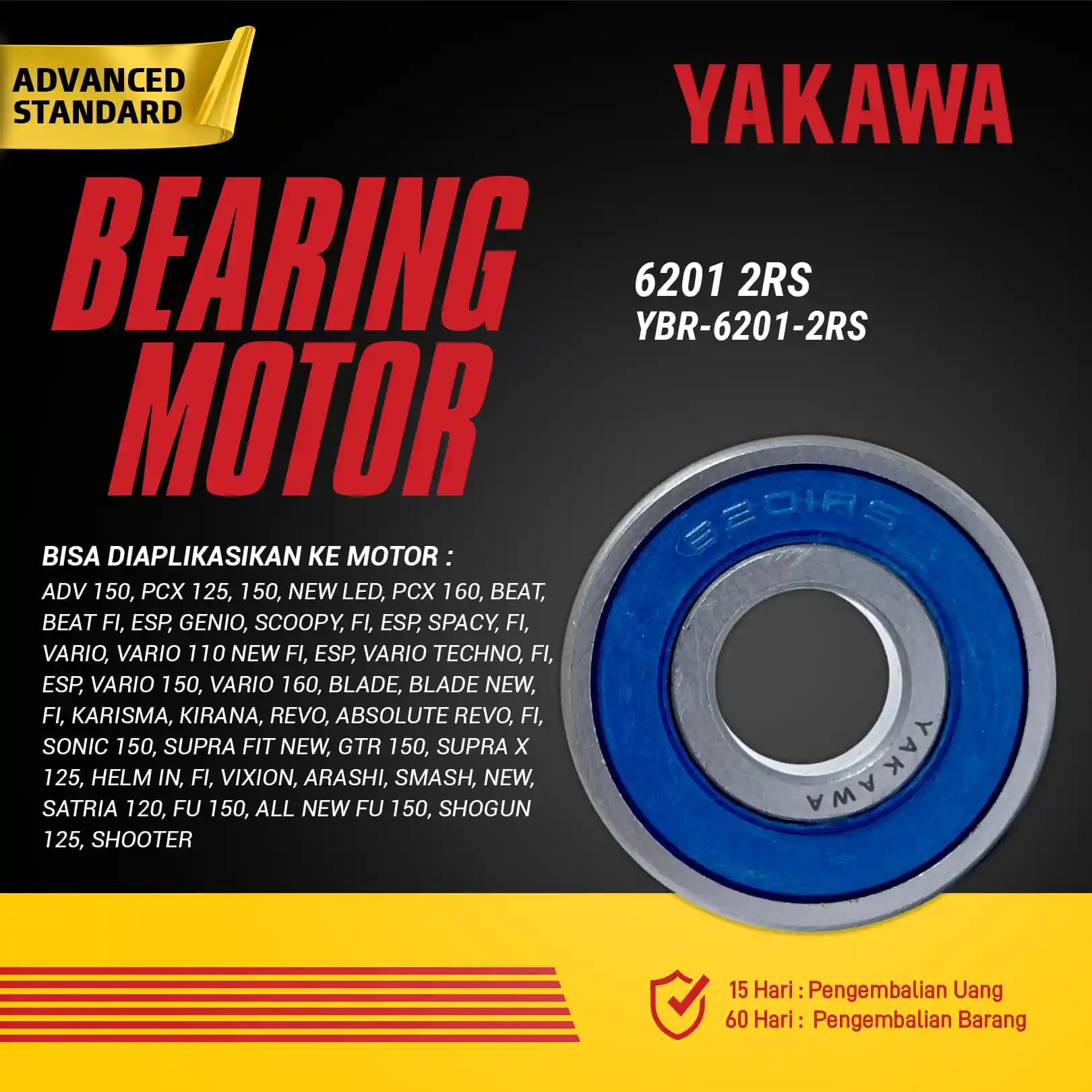 Bearing YBR-6201-2RS