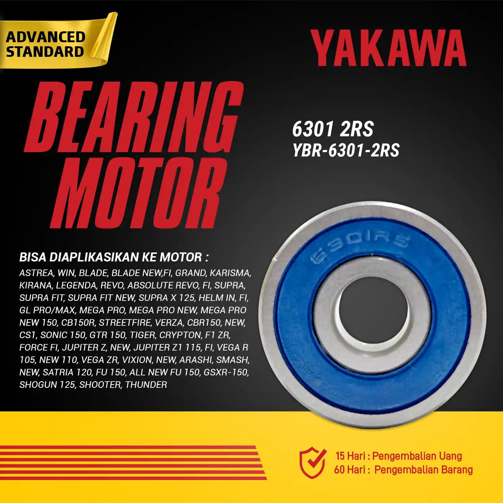 Bearing YBR-6301-2RS