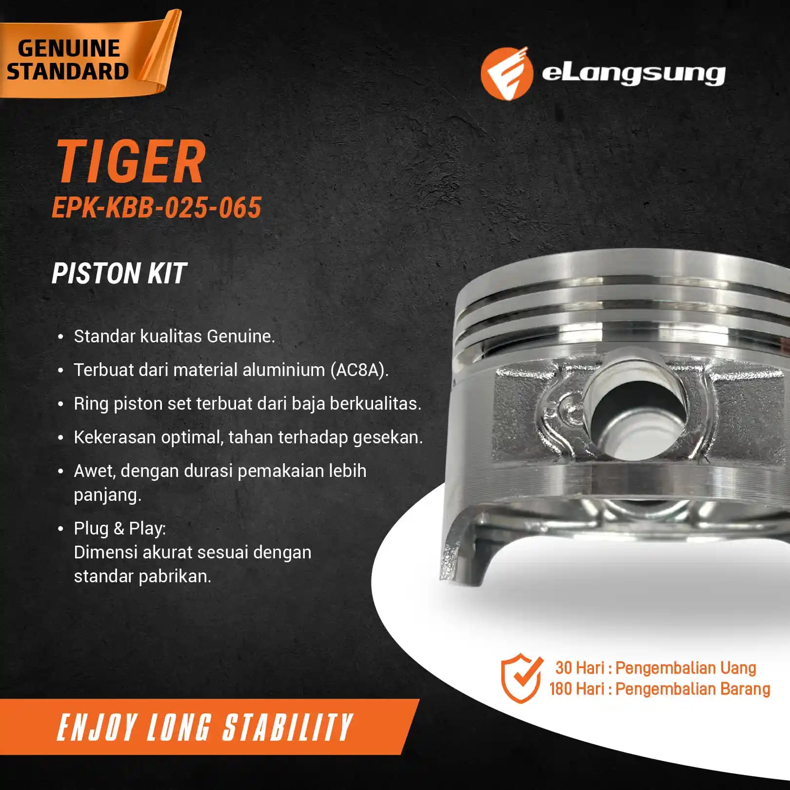 Piston Kit 0.25 Tiger