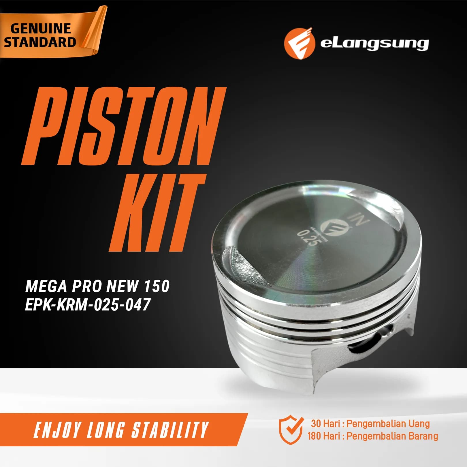 Piston Kit 0.25 Mega Pro New 150